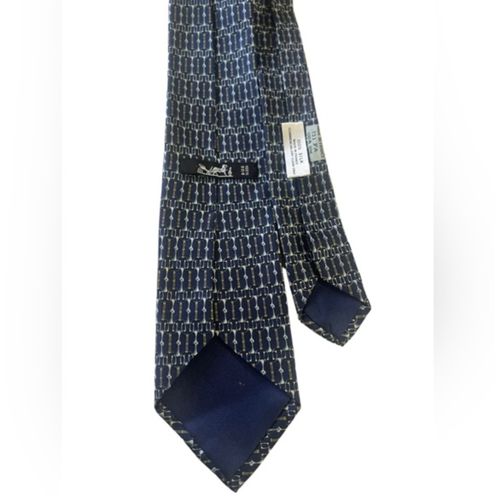 HERMES Patterned 100% silk tie - Picture 6 of 6